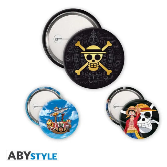 One Oiece - Badge Pack - Skull & Luffy