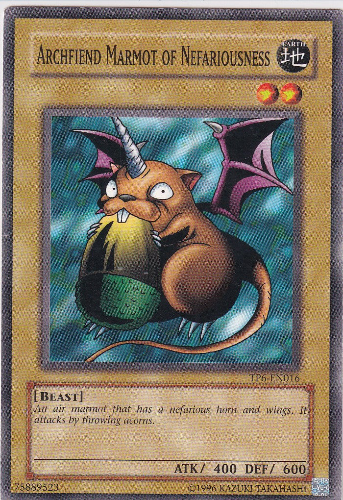 Archfiend Marmot of Nefariousness TP6-EN016 Vorderseite Originalfoto