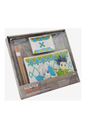Hunter x Hunter Keramik Sushi Set mit Essstäbchen Gon & Killua