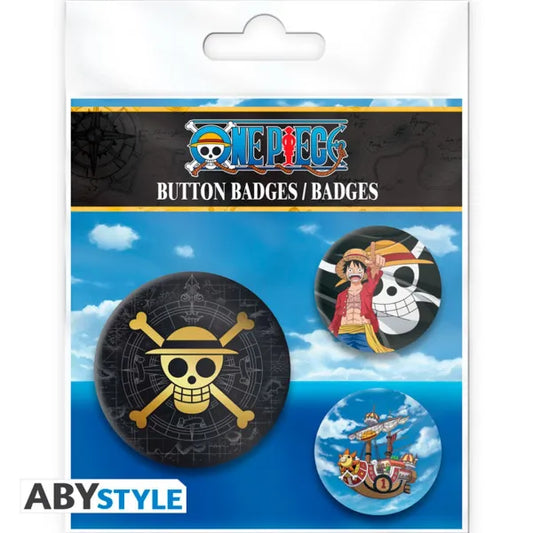 One Oiece - Badge Pack - Skull & Luffy