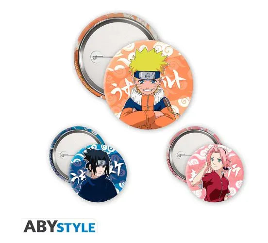 Naruto, Sasuke & Sakura Badge Pack