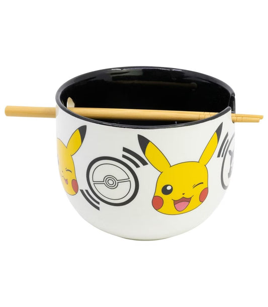 Pokemon - Black Logos Ramen Bowl mit Stäbchen
