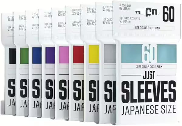 Just Sleeves - Japanese Size - 60 Sleeves - Different Colors