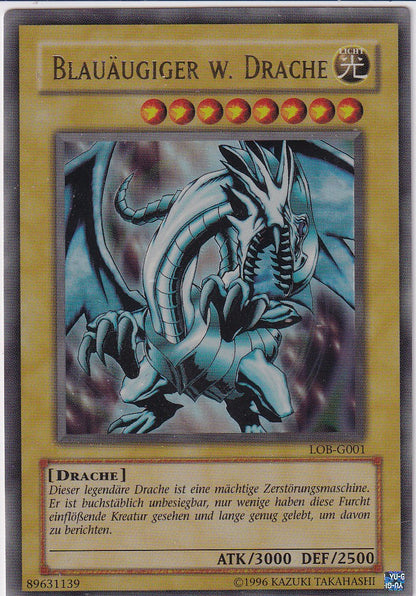 Blauäugiger w. Drache LOB-G001 EX+ Vorderseite