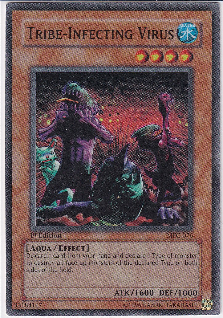 Tribe-Infecting Virus MFC-076 1st Edition EX+ Originalfoto Vorderseite