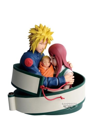 Naruto 72 Series PVC Statue Minato & Naruto & Kushina 13 cm