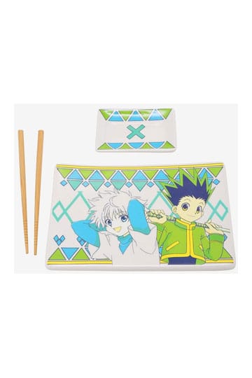 Hunter x Hunter Keramik Sushi Set mit Essstäbchen Gon & Killua