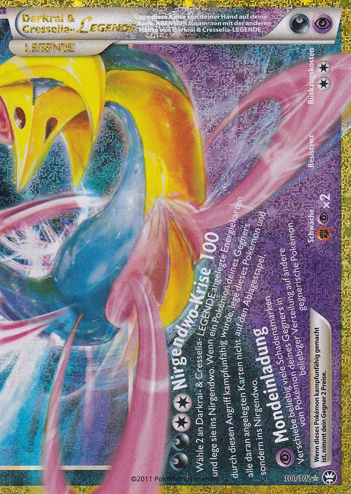Darkrai & Cresselia-LEGENDE 100/102 Triumph Deutsch NM Originalfoto