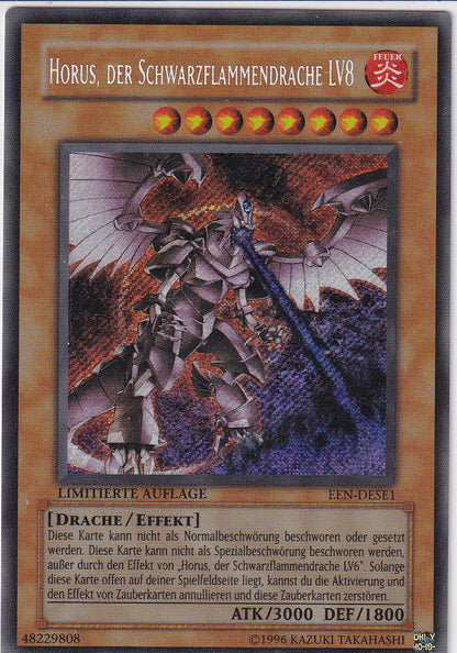 Horus der Schwarzflammendrache LV8 EEN-SE1 Vorderseite Originalfoto