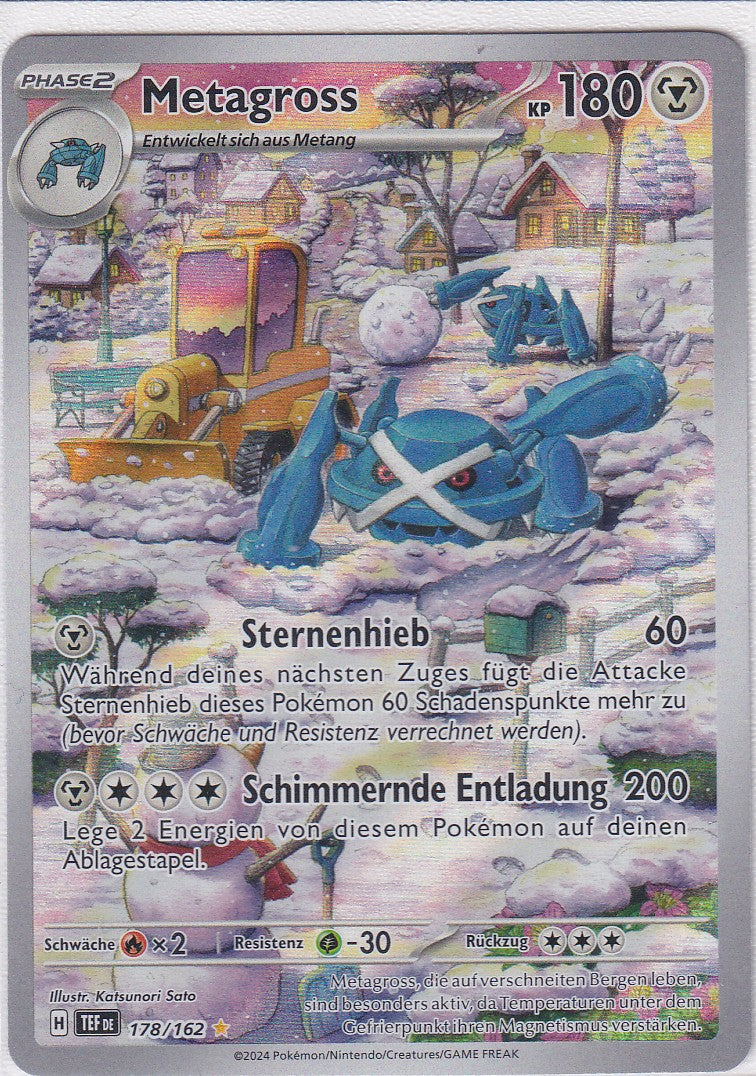 Metagross 178/162 Gewalten der Zeit Illustration Rare Deutsch NM Originalfoto