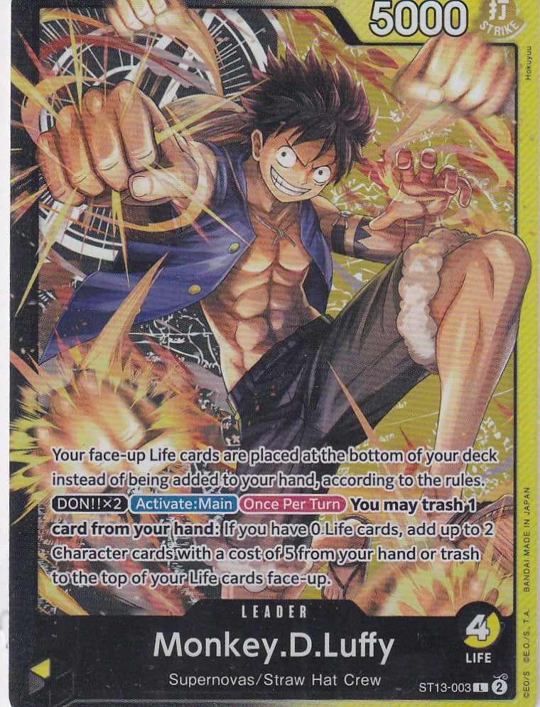 Monkey.D.Luffy ST13-003 Leader English Near Mint Originalfoto Vorderseite