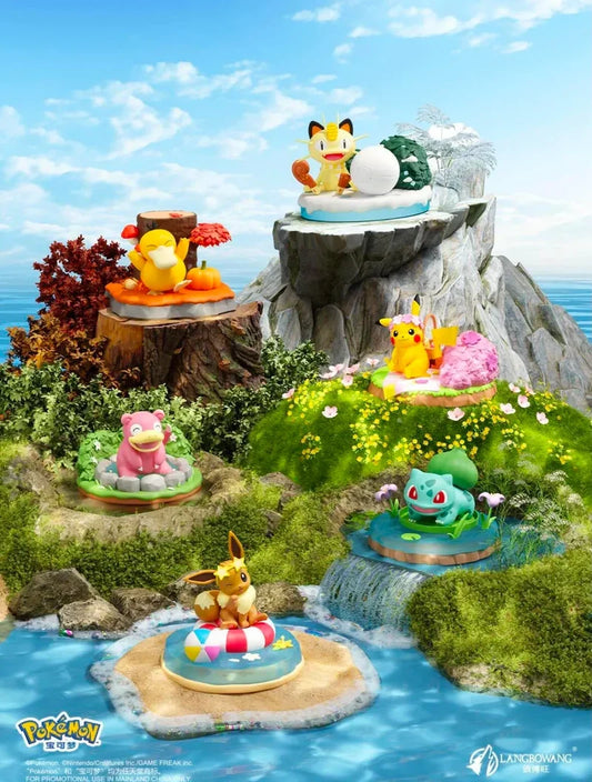 Pokémon Holly Box Nature Wild Fun Series – offizielles Herstellerbild mit sechs möglichen Figuren; geliefert wird eine zufällig ausgewählte Blind Box