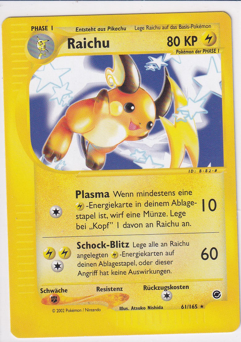 Raichu 61/165 Expedition Originalfoto Vorderseite