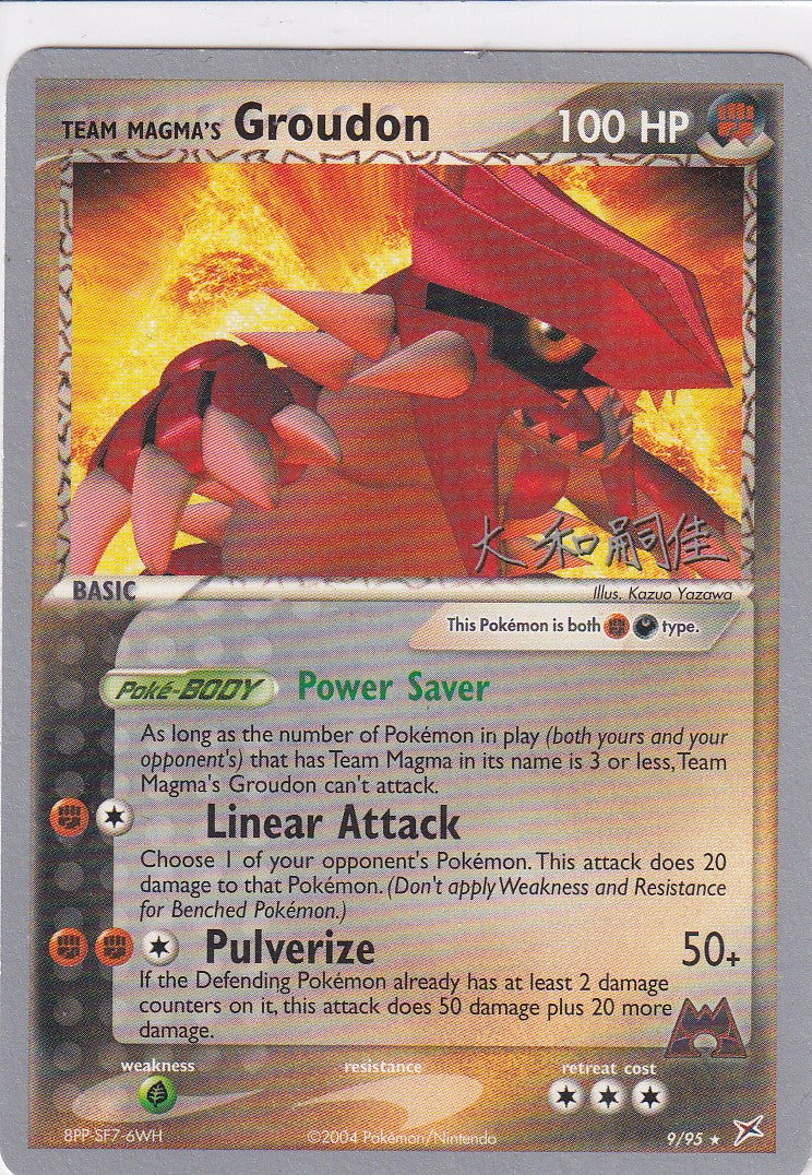 Team Magma's Groudon 9/95 Variante 2 Originalfoto