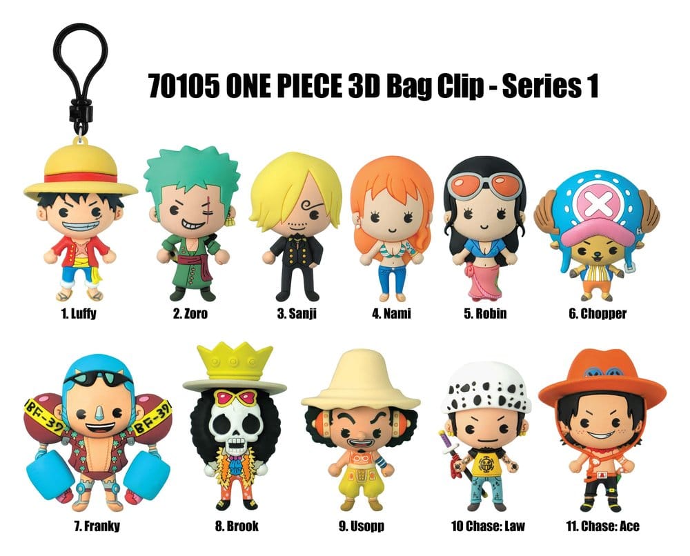 One Piece 3D PVC-Taschenanhänger Serie 1